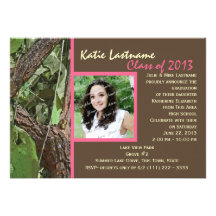 Woodland Tree Graduation Personalized Invitations