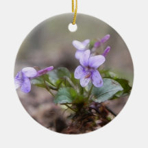 Woodland Violet Christmas Ornaments