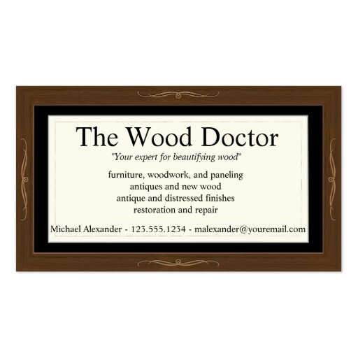 Woodlook Business Card Template (front side)