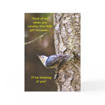 Woodpecker I'll be thinking of you Card