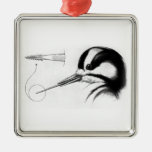 Woodpecker Tongue Anatomy Premium Square Ornament