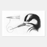 Woodpecker Tongue Anatomy Rectangle Sticker