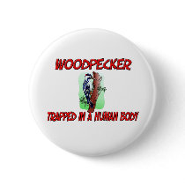 Woodpecker trapped in a human body buttons by AnimalShirts Woodpecker trapped in a human body buttons