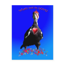 WOODPECKER Valentine's Day Gifts postcards by HANDPRINTS WOODPECKER Valentine's Day Gifts postcards