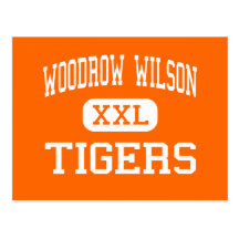 Woodrow Wilson - Tigers - High - Camden New Jersey Postcard