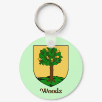 Woods Family Shield Keychain