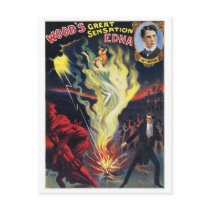 Wood's ~ Sensation Edna  Vintage Magic Act Postcard