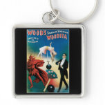 Wood's Startling Sensation Vintage Magician Keychain
