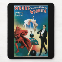 Wood's Startling Sensation Vintage Magician Mouse Pad