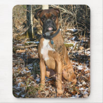 Woods Walk Boxer mousepads by MuseMagic Woods Walk Boxer mousepads
