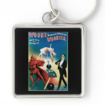 Wood's ~ Woodita Magician Vintage Magic Act Key Chains