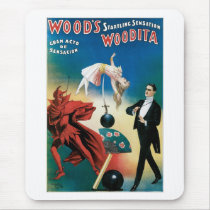 Wood's ~ Woodita Magician Vintage Magic Act Mouse Pads