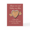 Woodturners Love Wooden Heart Card Template card