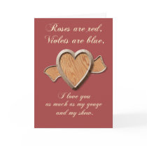 Woodturners Love Wooden Heart Card Template