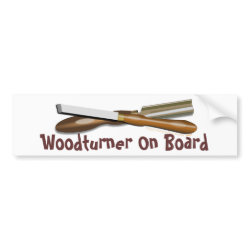 Woodturning Tools Crossed Roughing Gouge and Skew bumpersticker