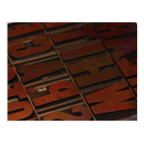 Woodtype Post Card postcards