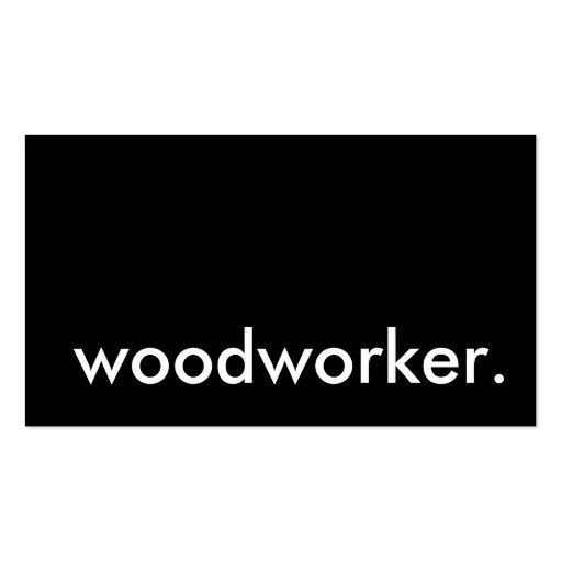woodworker. business card template
