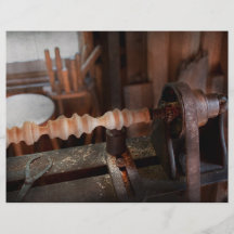 Woodworker - Lathe - Rough cut Flyer Design