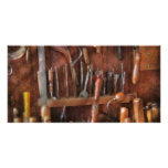 Woodworker - Old tools Personalized Photo Card