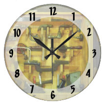 Woodworking Tools Round Wall Clock