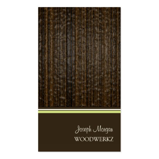 Woodworks, flooring business cards (front side)