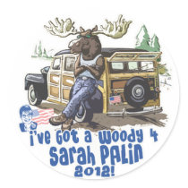 Woody 4 Palin 2012 Gear Round Sticker
