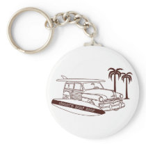 Woody's Surf Shop Keychain