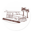 Woody's Surf Shop stickers by holiday_tshirts Woody's Surf Shop stickers