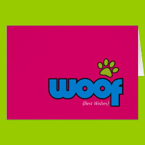 Woof Best Wishes (Pink) cards