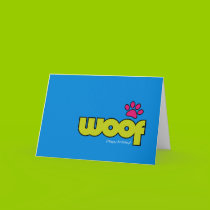 Woof Birthday Card cards