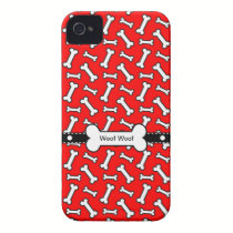 Woof Dog Bone Cartoon Red Fun and Funky casemate cases