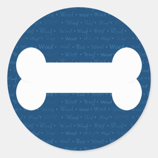 Woof Dog Bone Sticker Zazzle