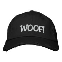 WOOF! embroidered hats by CaliforniaKid WOOF! embroidered hats