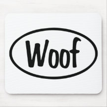 Woof Oval Mouse Pad