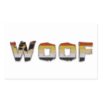 WOOF RECTANGLE STICKER