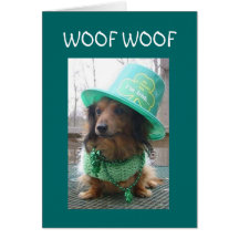 WOOF WOOF PARY WITH ME PLEASE (ST. PAT'S DAY) CARD