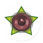 Woofer Rasta star Dub Reggae Dubstep stickers