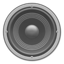 Woofer Round Sticker