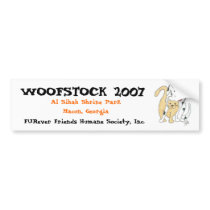 Woofstock 2007 logo bumper stickers