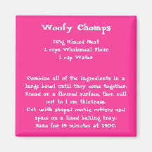 Woofy Chomps Recipe Magnet color