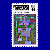 WooHoo2 ! RoBoT Sticky Stamp by 3DMOONMAN WooHoo2 ! RoBoT Sticky Stamp