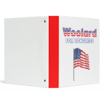 Woolard for Congress Patriotic American Flag 3 Ring Binders