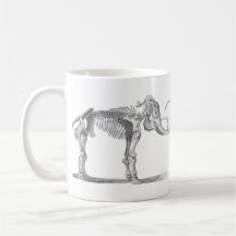 Woolly Mammoth and Skeleton Vintage Evolution Mug