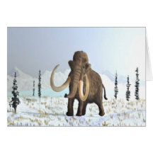 Woolly Mammoth Greeting Cards