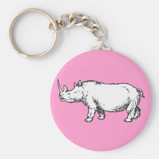 Woolly Rhino Key Chain