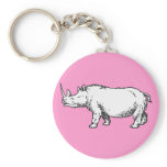 Woolly Rhino Key Chain