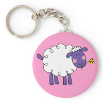 Woolly sheep keychains