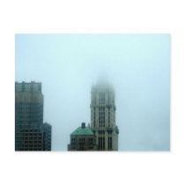 WOOLWORTH BUILDING FOG postcards