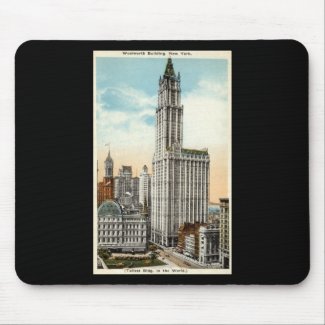 Woolworth Building New York Repro Vintage 1921 mousepad