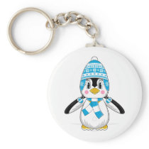 Wooly Hat Penguin Keychain